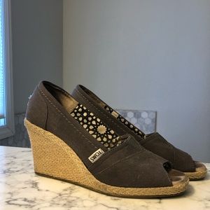 Grey Toms Wedges